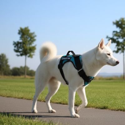 Chien marchant avec harnais pour porter un chien Compagnon urbain vert