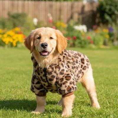 Chien avec Manteau pour petit chien marron au parc