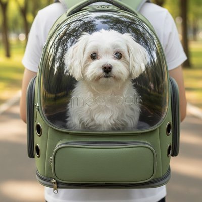 chien dans sac a dos chien Canipack kaki