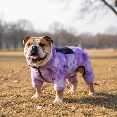 Chien dehors avec Manteaux chien Confort douillet mauve