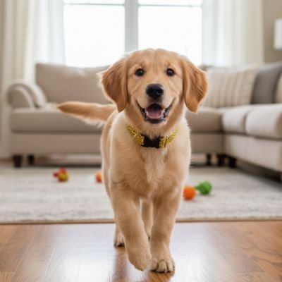 Chien en collier lumineux pour Chiens Léopard lumineux jaune à l'intérieur
