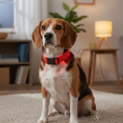 Chien en collier lumineux pour Chiens Léopard lumineux rouge à l'intérieur