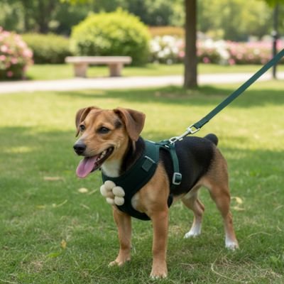 Chien en harnais pour porter un chien Marguerite noir