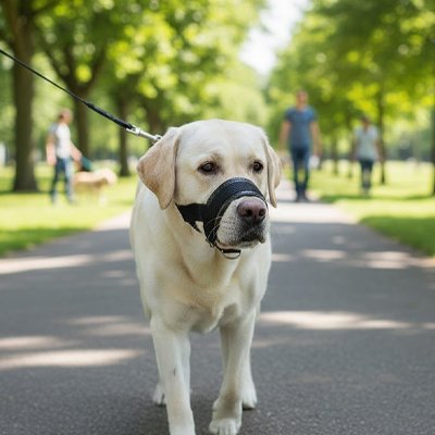 Chien en muselière pour chien​ Anti Morsure noir 
