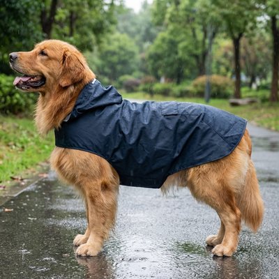 Chienen forêt en imperméable pour chien​ Pluie protectrice noir