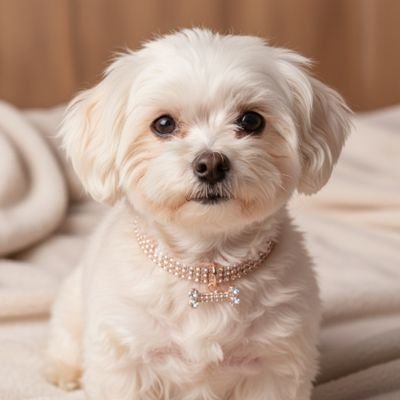 chiot avec collier chiot bijou rosé