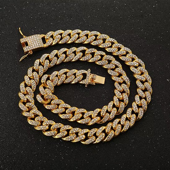 Collier chien gourmette doré
