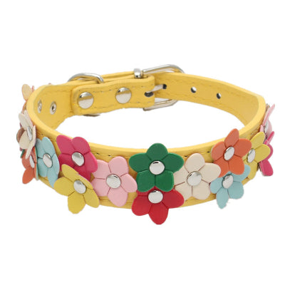 collier pour chien Flowers jaune