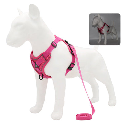 harnais chien anti traction rose