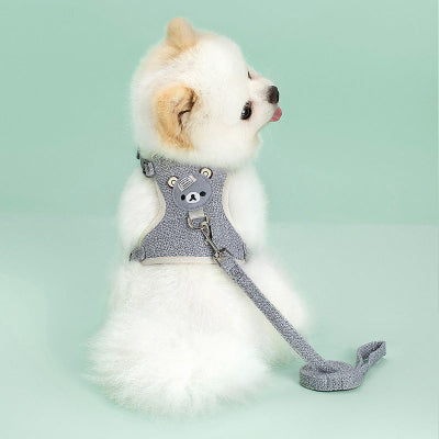harnais pour petit chien ours gris