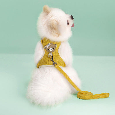 harnais pour petit chien ours jaune