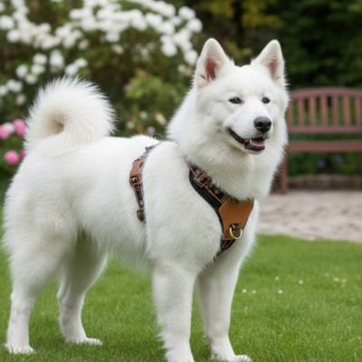 Joli chien en harnais chien Voyage noir