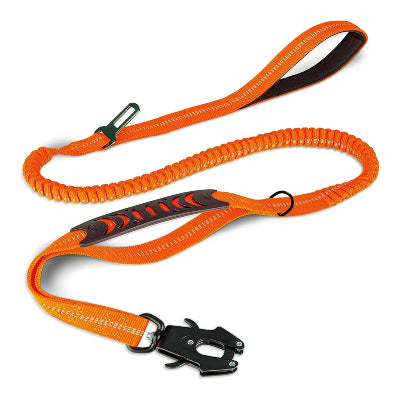 laisse pour chien extensible orange