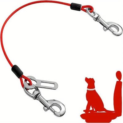 laisse pour chien voiture rouge