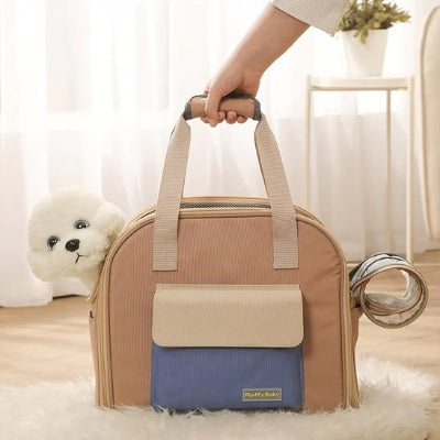 Main portant  sac à dos pour chien Transporteur beige