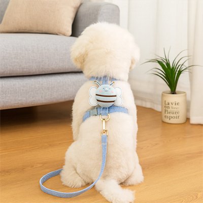 Petit chien en Harnais pour Chien Abeille bleu