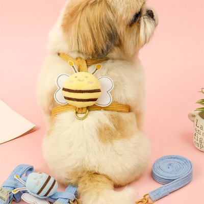 Petit chien en Harnais pour Chien Abeille jaune