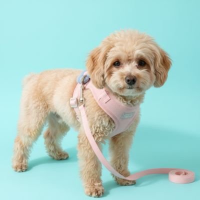 Petit chien en harnais pour porter un chien Marguerite rose
