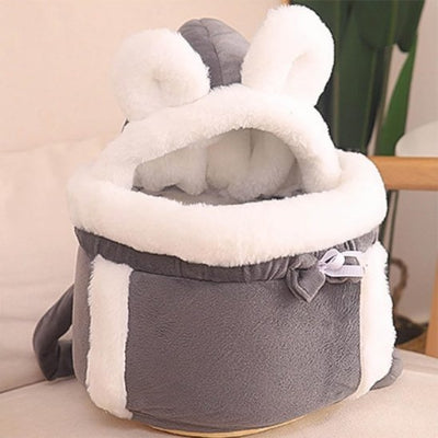 sac chien de transport Peluche gris
